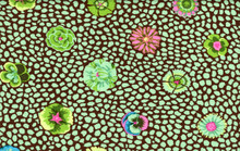 Guinea Flower Green   1/2 Metre Length