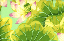 KF Classics - Lake Blossoms - Green  1/2 Metre Length