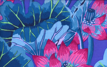 KF Classics - Lake Blossoms - Blue  1/2 Metre Length