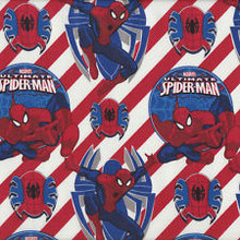 Spiderman Red and White Stripe 1/2 Metre Length