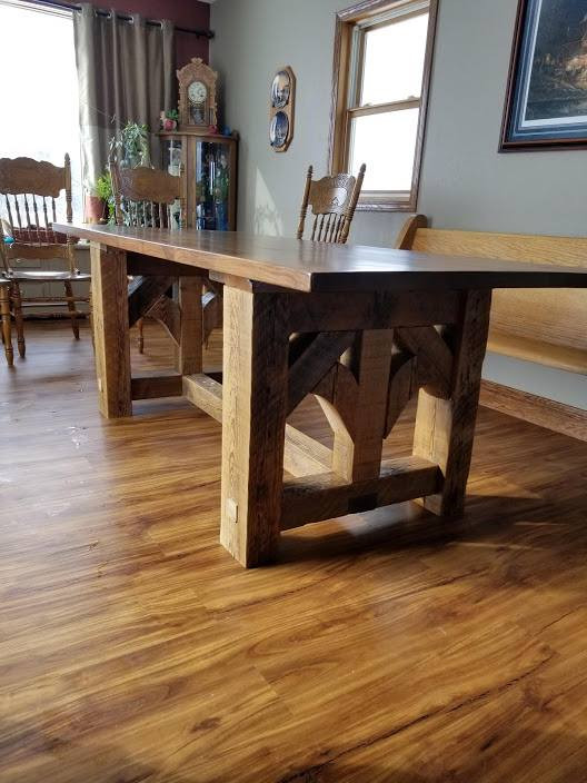 American Vintage Dining Table Barn Beam Customizable Tables