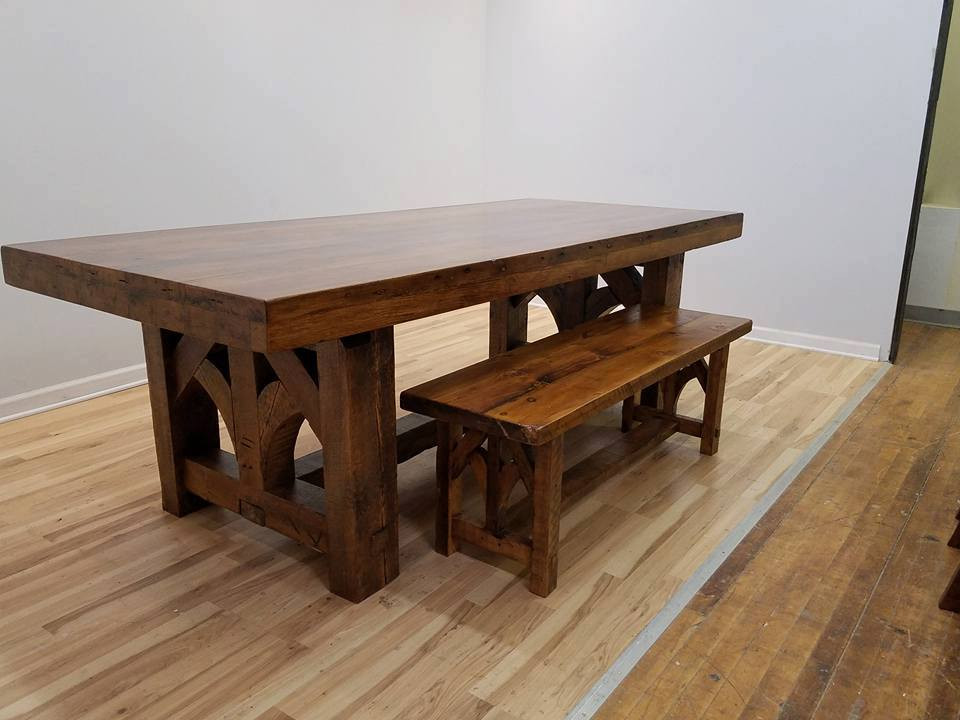 American Vintage Dining Table Barn Beam Customizable Tables