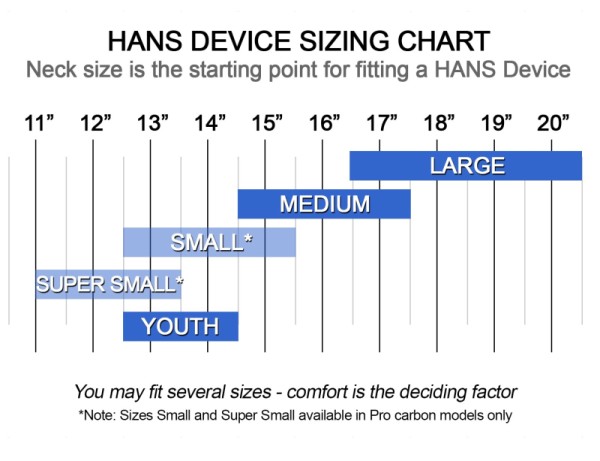 Simpson Hybrid Sport Size Chart
