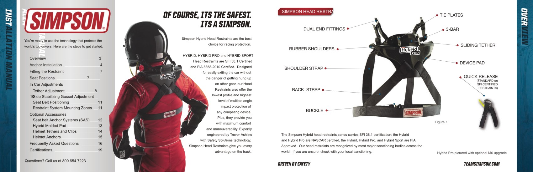 Simpson Hybrid Sport Size Chart