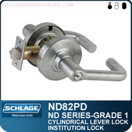 Schlage ND82PD - Heavy Duty Institution Lever Lock, Double Cylinder