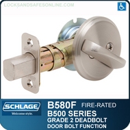 Schlage B580F Deadbolt - No trim x thumbturn, Fire-rated