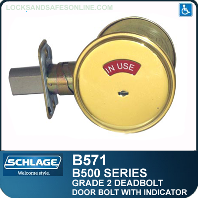 Schlage B571 626 B580 Deadbolt Occupancy IND X Thumbturn 626 Satin Chrome