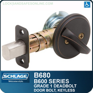 Schlage B680 - Grade 1 Deadbolt - No trim x thumbturn