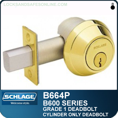 Grade 1 Deadbolts Cylinder X No Trim Schlage B664p