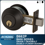 Schlage B662P - Grade 1 Deadbolt - Double Cylinder