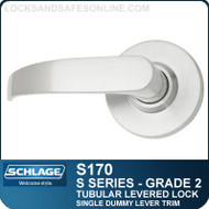 Schlage S170 - Grade 2 Tubular Levered Locks - Single Dummy Lever
