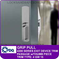 PDQ GRIP PULL TRIM - Passage with Thumb Piece - (For PDQ 4200 Series Exit Devices)