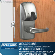 Schlage AD-300-MS-MG (Magnetic Stripe - Insert) Electronic Mortise Locks