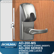 Schlage AD-200-MS - Standalone Mortise Locks - Magnetic Stripe (Insert)