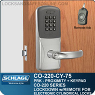 Cylindrical Proximity & Keypad Locks | Schlage CO-220-CY-75-PRK | Classroom Lockdown Solution