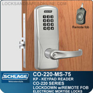 Mortise Electronic Keypad Locks | Schlage CO-220-MS-75-KP | Classroom Lockdown Solution