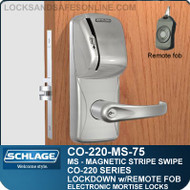 Mortise Magnetic Stripe Swipe Locks | Schlage CO-220-MS-75-MS | Classroom Lockdown Solution