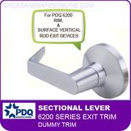 PDQ 6200 Sectional Trim Dummy - For Rim and Surface Vertical Rod Exit Devices