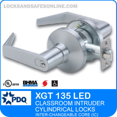 Classroom Intruder Cylindrical Lock with LED Indicator | PDQ GT 135 LED