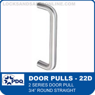 Door Pulls - 3/4” Round Straight | PDQ 2 Series (22D)