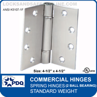 PDQ Commercial Hinges | K5107-1F - Spring Hinges (4-1/2"x4-1/2")