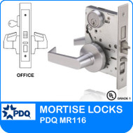 Office / Entrance Mortise Locks Grade 1 Single Cylinder | PDQ MR116 | F Sectional Trim
