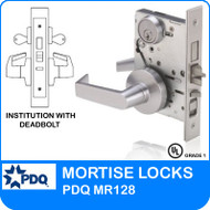 Grade 1 Double Cylinder Institution With Deadbolt Mortise Locks | PDQ MR128 | F Sectional Trim