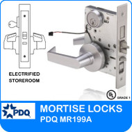 Grade 1 Electrified Storeroom Mortise Locks | PDQ MR199A | J Series Sectional Trim