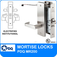 Grade 1 Electrified Institutional Mortise Locks | PDQ MR200 | J Escutcheon Trim