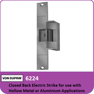 Von Duprin 6224 - Closed Back Electric Strike for use with Hollow Metal or Aluminum Applications with Mortise or Cylindrical Locks