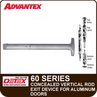 Advantex 60 Series Concealed Vertical Rod Exit Device (Narrow Stile for Aluminum Door) - Grade 1