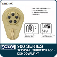 Simplex 900 Series 9290000 Mechanical Pushbutton Lock, DOD Compliant