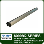 Adams Rite 8099M2 - Active Dummy Bar Without Latching Mechanism with Two Switches