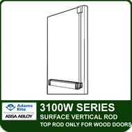 Adams Rite 3100W - Surface Vertical Rod Exit Device - Top Rod only for Wood Doors