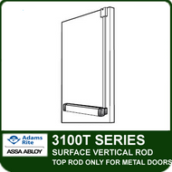 Adams Rite 3100T - Surface Vertical Rod Exit Device - Top Rod only for Metal Doors