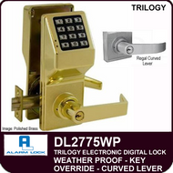 Alarm Lock Trilogy DL2775WP - Weather Proof Key Override with Regal Curved Lever