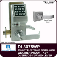 Alarm Lock Trilogy DL3075WP - Weather Proof Key Override with Regal Curved Lever