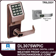 Alarm Lock Trilogy DL3075WPIC - Weatherprrof Interchangeable Core with Regal Curved Lever