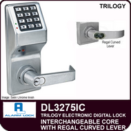 Alarm Lock Trilogy DL3275IC - Interchangeable Core with Regal Curved Lever