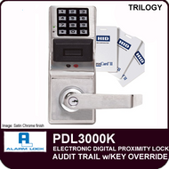 Alarm Lock Trilogy PDL3000K - ELECTRONIC DIGITAL PROXIMITY LOCKS - Audit Trail with Key Override