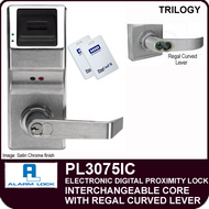 Alarm Lock Trilogy PL3075IC - ELECTRONIC DIGITAL PROXIMITY LOCKS - Interchangeable Core with Regal Curved Lever