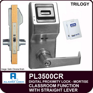 Alarm Lock Trilogy PL3500CR - ELECTRONIC PROXIMITY MORTISE LOCKS - Straight Lever Classroom Function