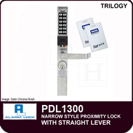 Alarm Lock Trilogy PDL1300- NARROW STYLE PROXIMITY LOCK - With Straight Lever