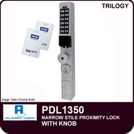 Alarm Lock Trilogy PDL1350- NARROW STYLE PROXIMITY LOCK - With Knob
