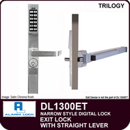 Alarm Lock Trilogy DL1300ET - NARROW STYLE / EXIT LOCK - With Straight Lever