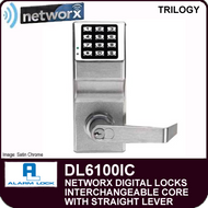 Alarm Lock Trilogy DL6100IC - NETWORX DIGITAL LOCKS - Interchangeable Core with Straight Lever
