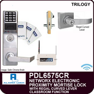 Alarm Lock Trilogy PDL6575CR - NETWORX ELECTRONIC PROXIMITY DIGITAL MORTISE LOCKS - Regal Curved Lever Classroom Function