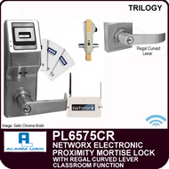 Alarm Lock Trilogy PL6575CR - NETWORX ELECTRONIC PROXIMITY DIGITAL MORTISE LOCKS - Regal Curved Lever Classroom Function
