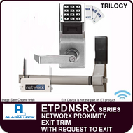 Alarm Lock Trilogy ETPDNSRX Series - NETWORX PROXIMITY EXIT TRIM - Staight Lever w/request to exit and DPS