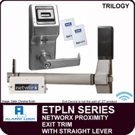 Alarm Lock Trilogy ETPLN Series - NETWORX PROXIMITY EXIT TRIM - Straight Lever